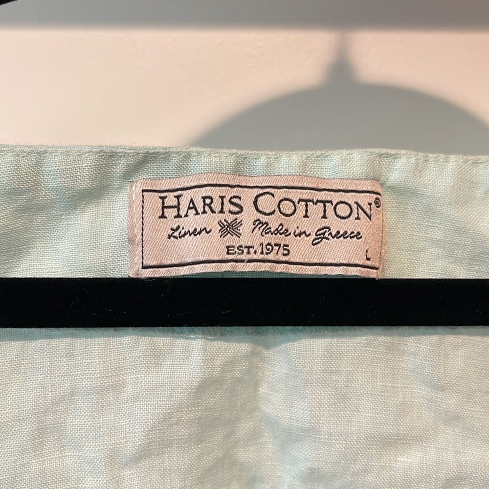 Haris Cotton Blue Linen Shirt - Picture 3 of 5